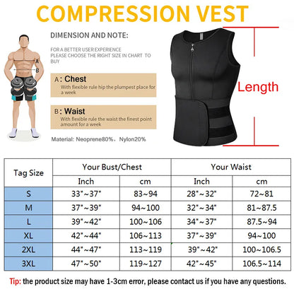 Neoprene Men's Shaper's Sweat Vest